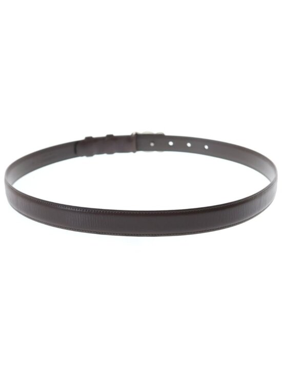 Celine Triomphe Buckle Leather Belt Silver Brown main image 5
